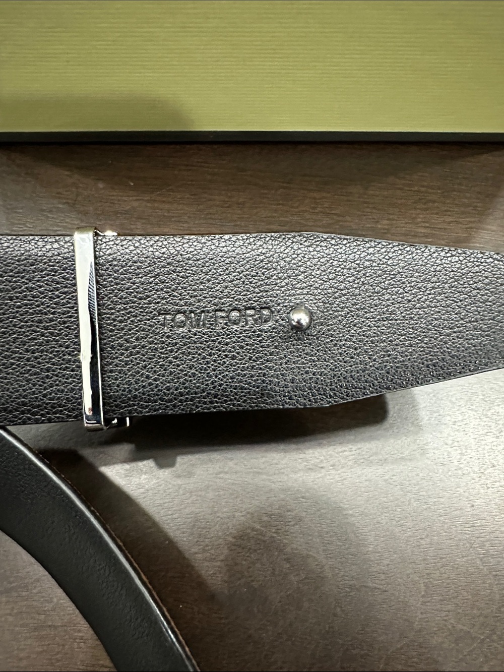 Tom Ford Tan Suede T-Buckle Men's Belt - Picture 3 of 4